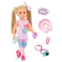 Glitter Girls Dolls by Battat - Percy14 Poseable Fashion Doll with Travel Accessories &amp Camera - Blonde Hair &amp Unique Purple Eyes - Dolls for Girls Age 3 &amp Up