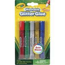 Glitter Glue Crayola, lavável, Bold Blazes, 50 ml, 5 unidades Glitter Glue Crayola, lavável, Bold Blazes, 50 ml, 5 unidades