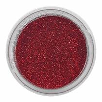 Glitter mega fino vermelho cereja decoração unhas nail art - Mix da Jo