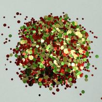 Glitter MIX de Verde, Amarelo e Laranja (30 g)