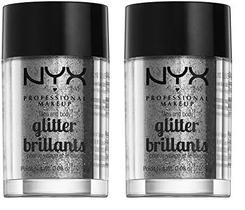 Glitter NYX PROFESSIONAL MAKEUP Face & Body Silver (pacote com 2) Glitter NYX PROFESSIONAL MAKEUP Face & Body Silver (pacote com 2)