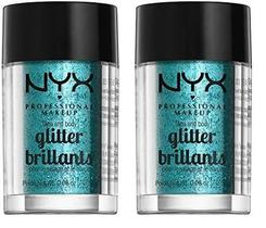Glitter NYX PROFESSIONAL MAKEUP para rosto e corpo azul-petróleo (pacote com 2) Glitter NYX PROFESSIONAL MAKEUP para rosto e corpo azul-petróleo (pacote com 2)