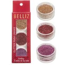 Glitter Para Decoração De Unhas Color Belliz 1829 Glitter Para Decoração De Unhas Color Belliz 1829