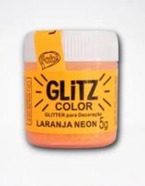 Glitter Para Decoracao Laranja Neon 5g Fab