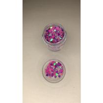 Glitter para Unhas Nail Design Decoração coração estrela