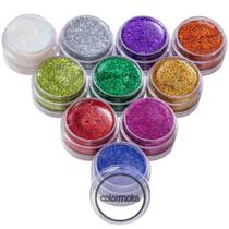 Glitter Pó Kit 10 Cores - Color Make