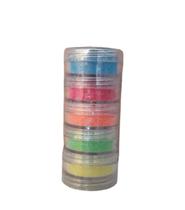 Glitter Pó Neon Extra Fino 5 Cores Flúor Carnaval Maquiagem Glitter Pó Neon Extra Fino 5 Cores Flúor Carnaval Maquiagem