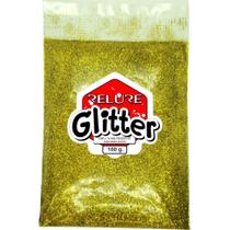 Glitter PVC Ouro Brilho 100G - Embalagem com 100G