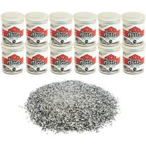 Glitter PVC Prata 12 Potes 3g. - Honey