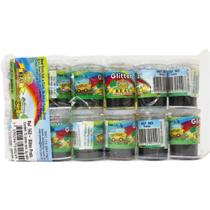 Glitter PVC Preto Potes 3G. Glitter PVC Preto Potes 3G.