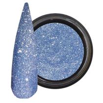 Glitter refletivo azul cristal 2g mix da jo art nail decoração unhas brilho