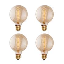 Globe Bulb runquiz G25 (G80) Edison 60 W 240 lm 2100 K E26, pacote com 4 Globe Bulb runquiz G25 (G80) Edison 60 W 240 lm 2100 K E26, pacote com 4