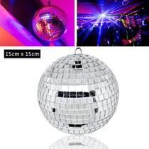 Globo Bola Espelhado Refletor Rotativo 15cm Para Discoteca Festa Balada REFG15 - LED