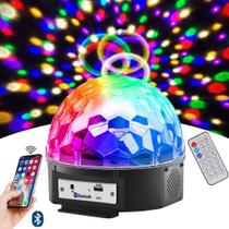 Globo Bola Magica Jogo De Luz LED RGB para Festa e Balada Com caixa de som /Mp3 /USB/Bluetooth - Planet Tech