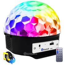 Globo Bola Magica Jogo De Luz LED RGB Ritmo DJ Bluetooth USB MP3 Iluminação Para Festa DY8821 - Dylan