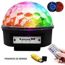 Globo Bola Maluca Led Magic Cristal Rgb Festas Mp3 Controle GLOBO DE FESTA Bluetooth