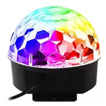 Globo Bola Maluca Led Magic Cristal Som Mp3 Luz Festa Dj - Top Total