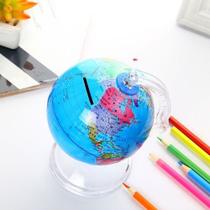 Globo Cofre Terrestre Colorida Gira 360 Graus Idioma Inglês Globo Cofre Terrestre Colorida Gira 360 Graus Idioma Inglês