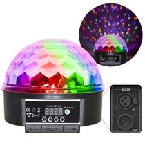 Globo de Luz LED com 9 LEDs, DMX, Sensor de Som e Efeito Estroboscópio LK307 Globo de Luz LED com 9 LEDs, DMX, Sensor de Som e Efeito Estroboscópio LK307