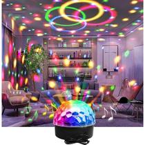 Globo De Luz Led Giratório Festa Balada Mp3 Usb Bluetooth Dj 127/220V
