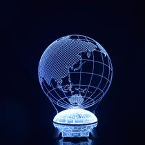 Globo de luz noturna 3D para crianças e estudantes de férias com LED