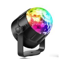 Globo de Luzes para Festa Luz de LED RGB Giratória Decoração Aniversário
