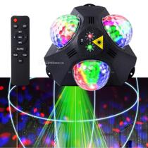 Globo de Luzes RGB com 3 Ball LED e Lasers para Eventos Vibrantes e Animados WS1102