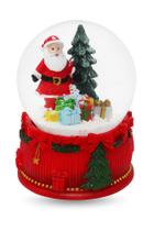 Globo De Neve Do Papai Noel De 9 Cm Enfeite Decoração C/ Luz