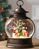 Globo de neve Gorrzai Snowman Snow Globe Lanterna 30cm com luz