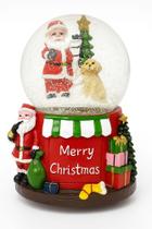 Globo De Neve Musical Colorido Papai Noel Enfeite Decorativo