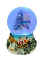 Globo De Neve Musical Colorido Papai Noel Enfeite Decorativo