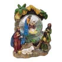 Globo de Neve Sagrada Família Decoração Natalina 12cm