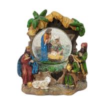 Globo De Neve Sagrada Família Presépio Decoração Natalina NTD25018