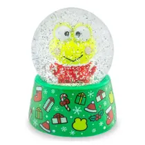 Globo de neve Sanrio Keroppi Holiday Mini Adult com flocos giratórios