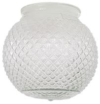 Globo de Vidro Bico de Jaca Transparente Esférico 10 x 15