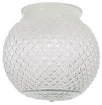 Globo de Vidro Bico de Jaca Transparente Esférico 10 x 15