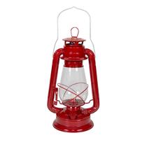 Globo de vidro de metal vermelho Hurricane Lantern Stansport 12 (30cm) Globo de vidro de metal vermelho Hurricane Lantern Stansport 12 (30cm)