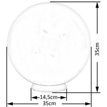 Globo de Vidro Leitoso Esférico com Colar 15x35 vd Primeira