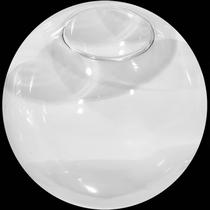 Globo De Vidro Lustre Transparente Esférico Sem Colar 08x15