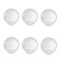 Globo De Vidro P/iluminação Transparente 10x20 Kit C/ 06 Pçs