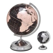 GLOBO DECORATIVO LUMINÁRIA PRETO E PRATA 41cm