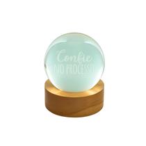 Globo Enfeite Decorativo Luminoso de Vidro Com Frase "Confie no Processo" Globo Enfeite Decorativo Luminoso de Vidro Com Frase "Confie no Processo"