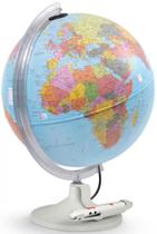 Globo geografico luminoso e eletronico de formato grande - cartografia fisica politica