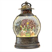 Globo Lanterna Rústica Natal Luz Música Mov. 20cm