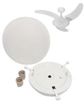 Globo lustre completo p/ ventilador de teto aura 2 lâmp tron