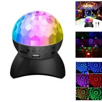 Globo Magico Bola Maluca Led Rgb Caixa De Som Alto Falante Bluetooth Festa Balada LEY2145