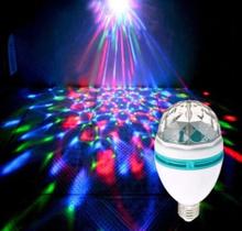 Globo Mágico de Luz para Festa Lâmpada Rotativa Colorida E27 para Som e Diversão E27 Globo Mágico de Luz para Festa Lâmpada Rotativa Colorida E27 para Som e Diversão E27