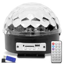 Globo mágico led de cristal luatek usb sd controle