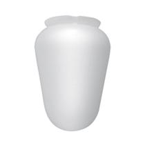 Globo Master Fechado Plástico Ventilador de Teto Boca com 10cm de Diâmetro Universal Branco Fosco