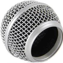 Globo Metalico Para Reposição Microfone Sem Fio Prata Mxt